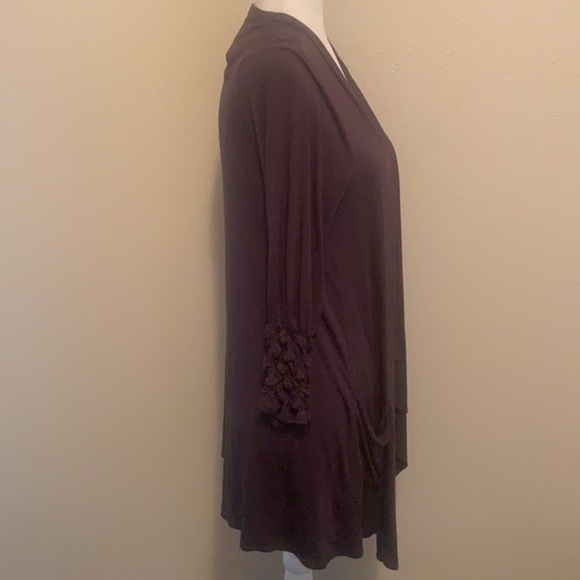 Soft Surroundings black open front medium cardigan - Picture 3 of 7